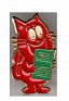 Cat - Green & Red - Spain - Metal - Cartoon, Animals - 0